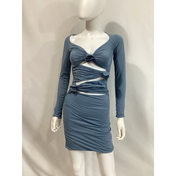 Maygel Coronel 'Lorena' Blue Dress Size OS - Picture 2 of 4